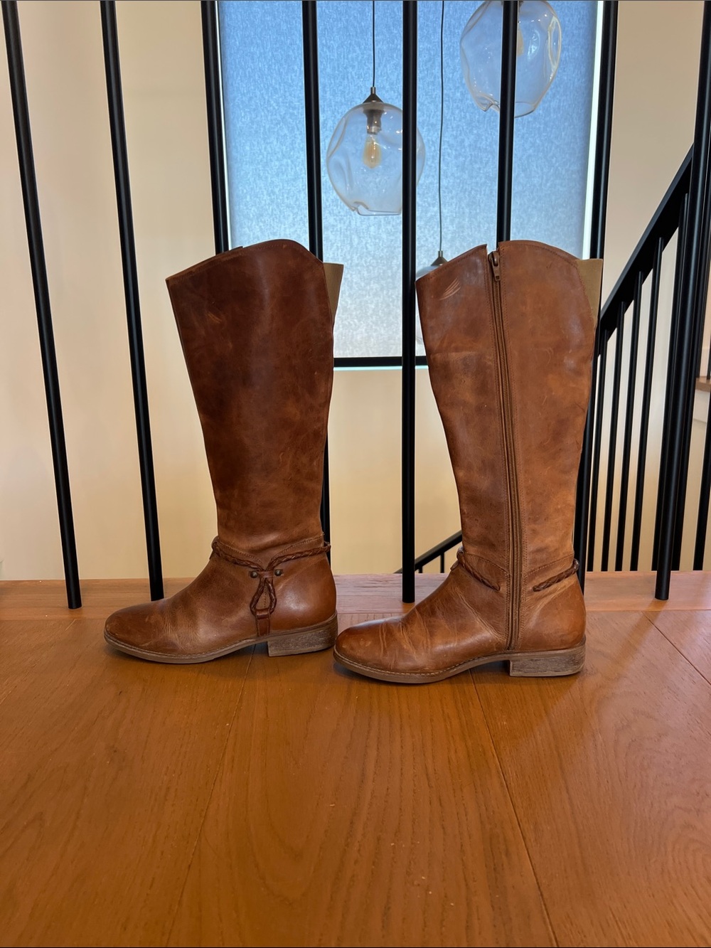 Lariat Brown Leather Riding Boots